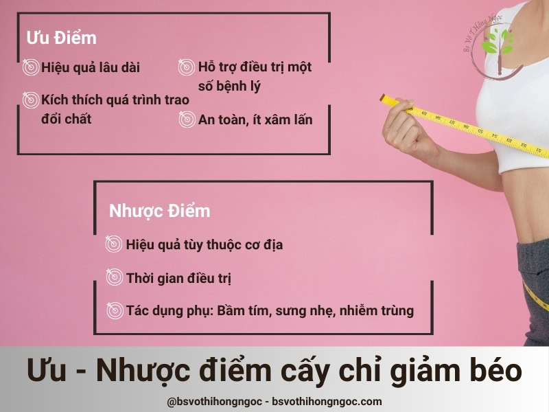 Ưu nhược điểm của phương pháp cấy chỉ giảm béo